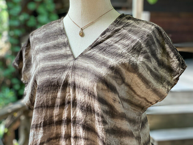 asana HEMP100% 貫頭衣 チュニック・マクガ絞り染め