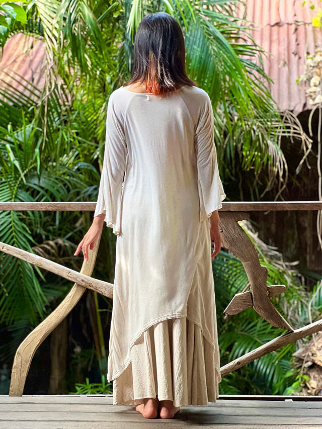 asana ヘンプコットン テロテロ 魔法使い ワンピース・きなり【パヤカ