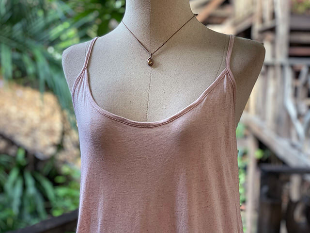 asana ヘンプコットン テロテロ キャミ チュニック・草木染め