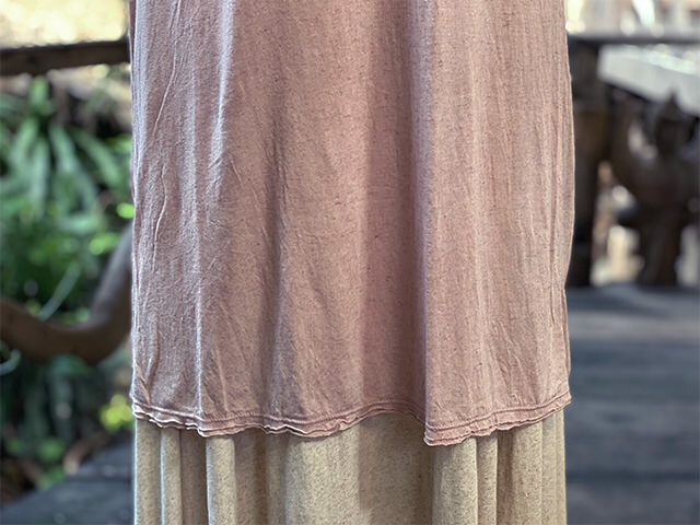 asana ヘンプコットン テロテロ キャミ チュニック・草木染め