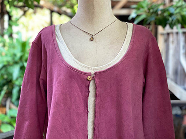 asana ヘンプコットン ふかふか カーディガン・きなり