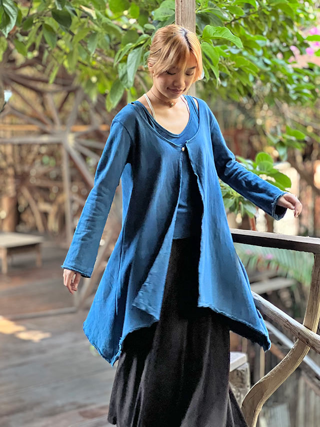 asana ヘンプコットン ふかふか カーディガン・草木染め