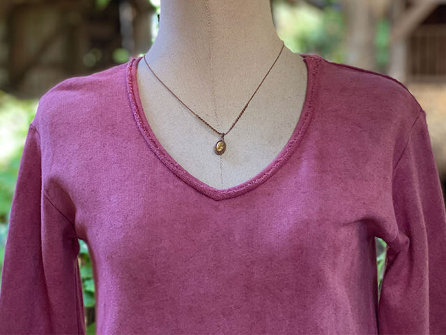 asana ヘンプコットン ふかふか ロング ワンピース・草木染め