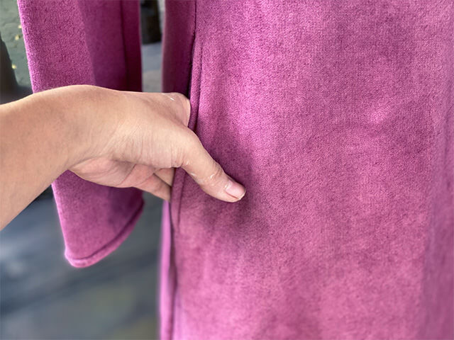 asana ヘンプコットン ふかふか ロング ワンピース・草木染め