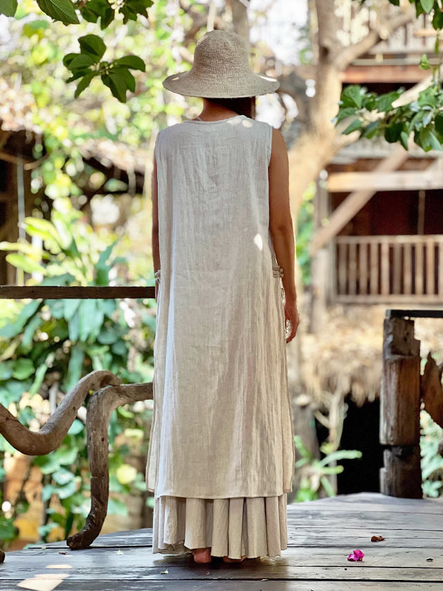 100% Handmade psydyeホルダーネックストレッチタイダイワンピース新品