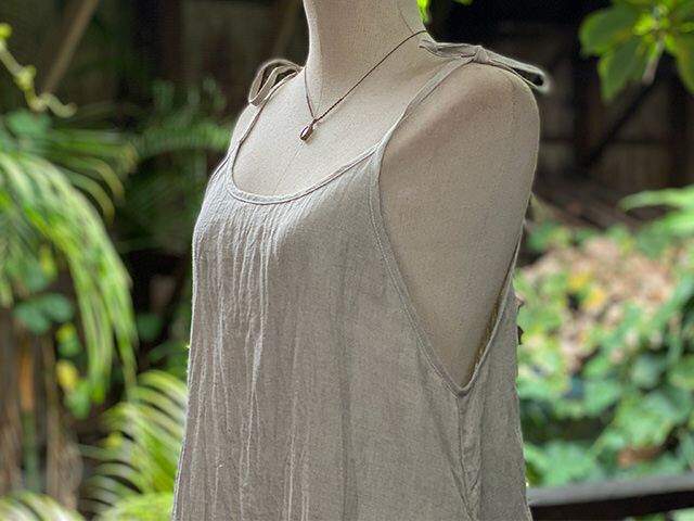 asana HEMP100% 肩紐 チュニック・きなり