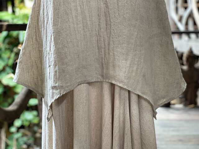 asana HEMP100% 肩紐 チュニック・きなり