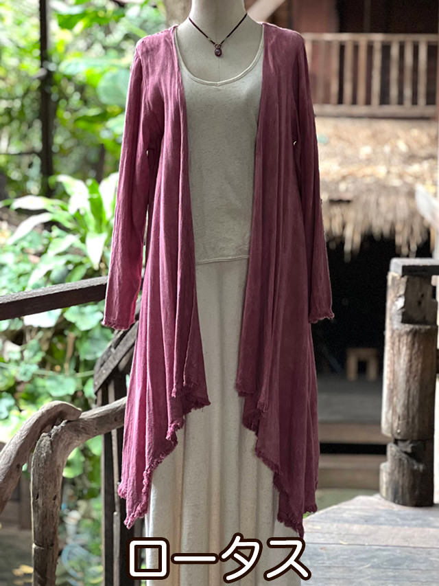 ハラダマニア エストネーション別注 リネン100% ロングカーディガン カーキ ハラダマニア エストネーション別注 リネン100% ロングカーディガン