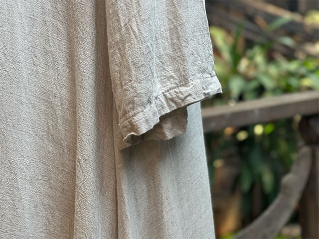 asana HEMP100% フォレスト ロング ワンピース・きなり