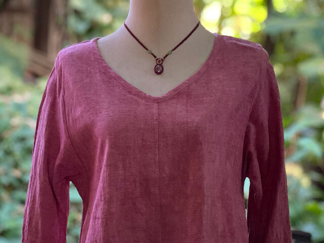 asana HEMP100% フォレスト ロング ワンピース・草木染め