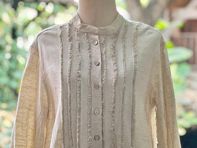 asana HEMP100% フォレスト ロング ワンピース・きなり