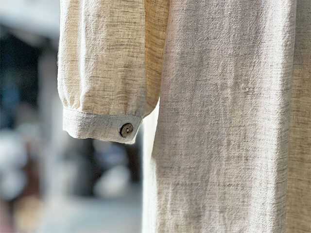 asana HEMP100% フォレスト ロング ワンピース・きなり