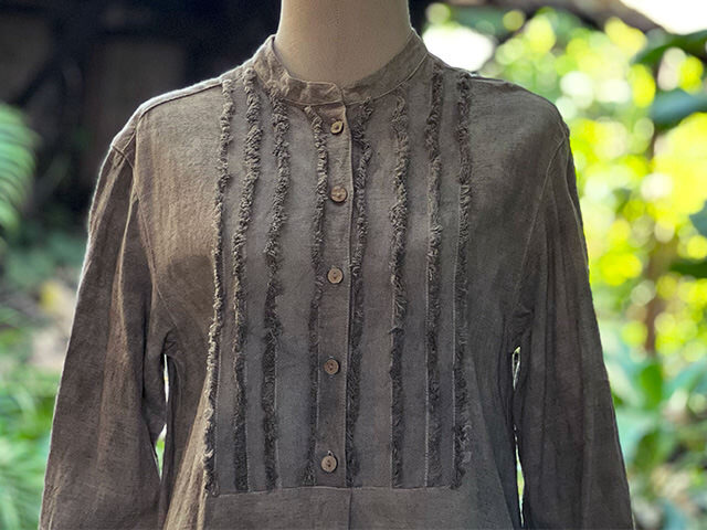 asana HEMP100% フォレスト ロング ワンピース・草木染め