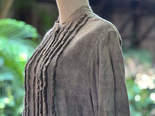 asana HEMP100% フォレスト ロング ワンピース・草木染め