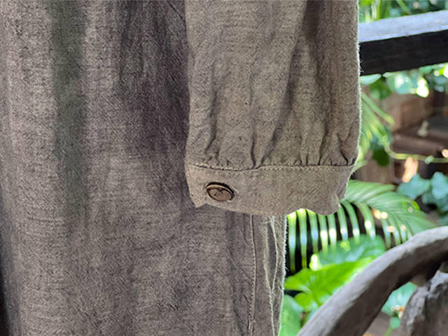 asana HEMP100% フォレスト ロング ワンピース・草木染め