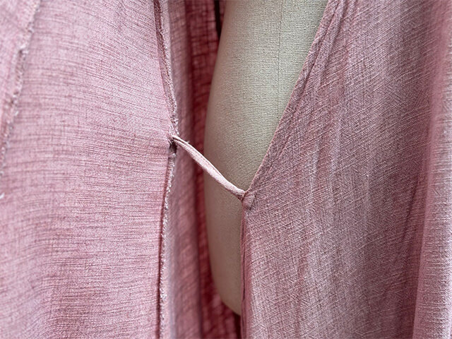 asana HEMP100% テロテロ 切り替え カシュクール ロング ワンピース・草木染め