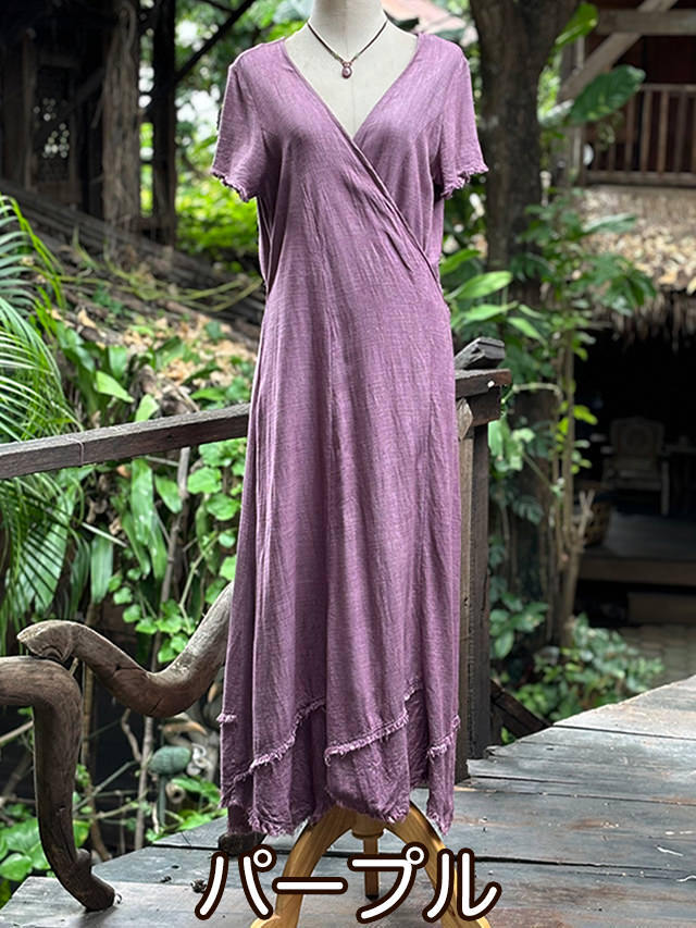 asana HEMP100% テロテロ 切り替え カシュクール ロング