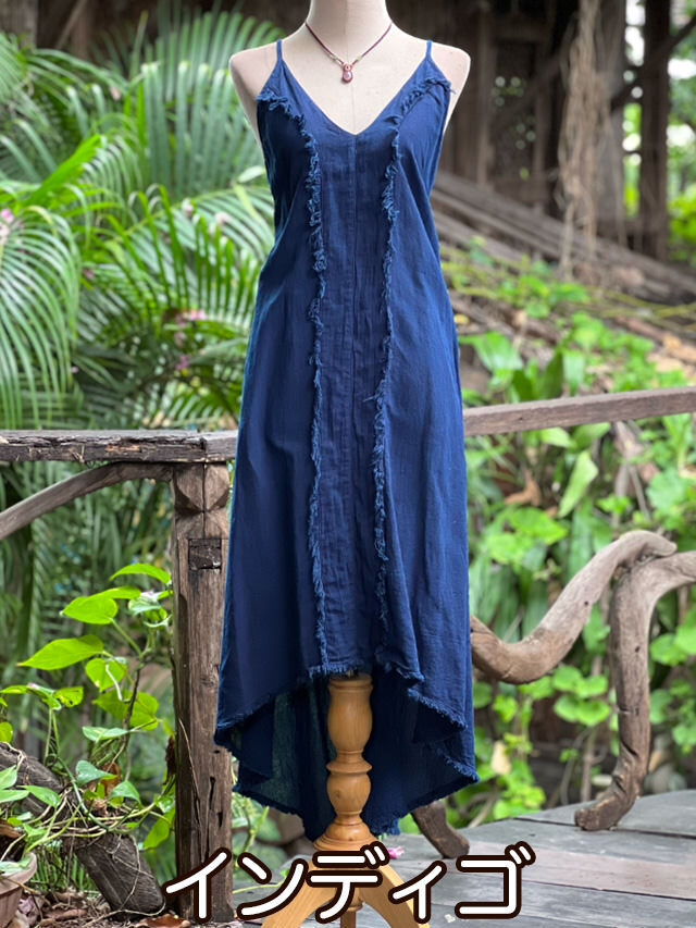 Marikoパヤカ　ワンピース　草木染め asana HEMP100% NEW バイアス ワンピース・草木染め【パヤカ