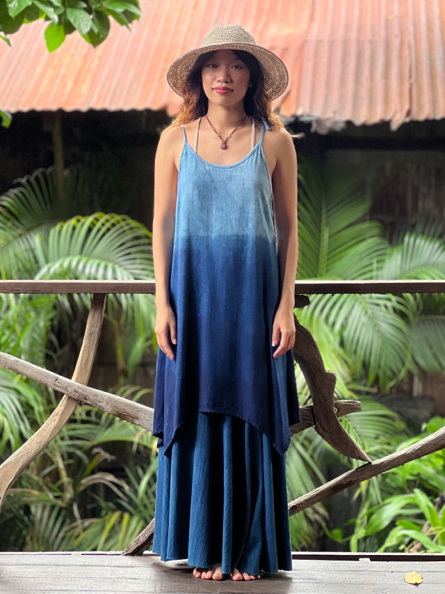 asana HEMP100% テロテロ 肩紐 チュニック・草木染め【パヤカ