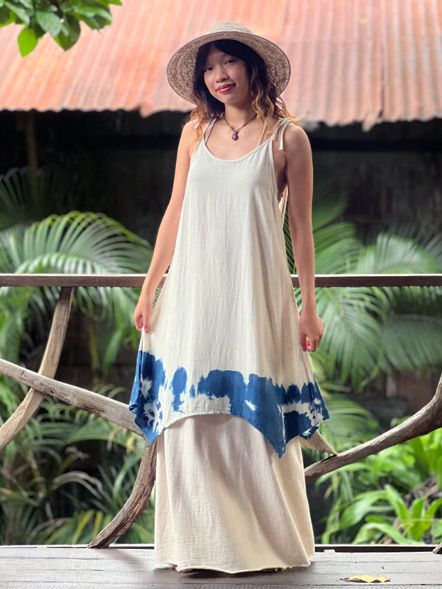 asana HEMP100% テロテロ 肩紐 チュニック・草木染め【パヤカ