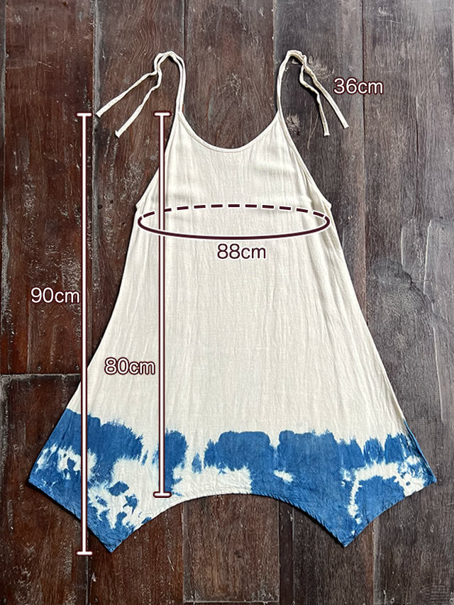 asana HEMP100% テロテロ 肩紐 チュニック・きなり