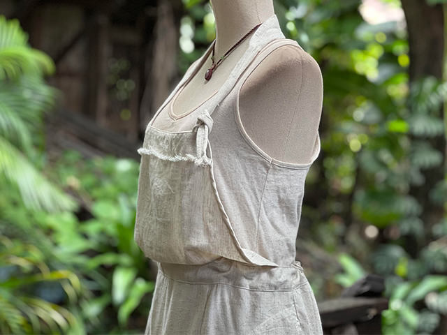 asana HEMP100%  エプロン・きなり