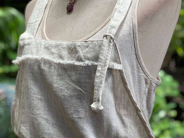 asana HEMP100%  エプロン・きなり