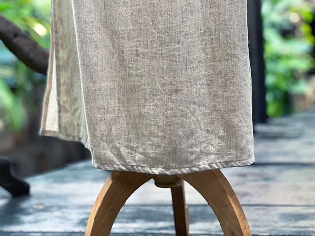 asana HEMP100%  エプロン・きなり