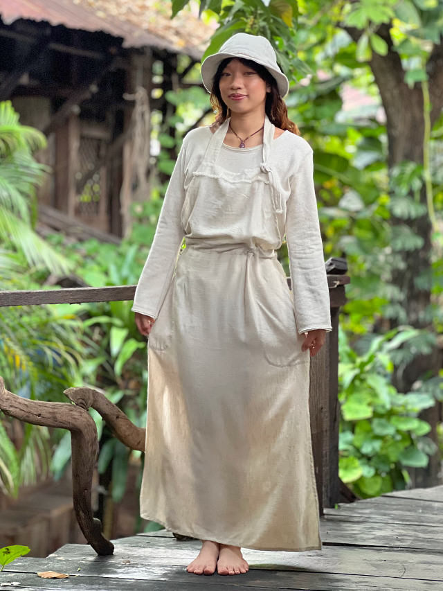 asana HEMP100% エプロン・きなり【パヤカ オンラインショップ】