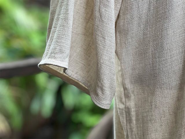 asana HEMP100% やわらか 貫頭衣 ワンピース・きなり