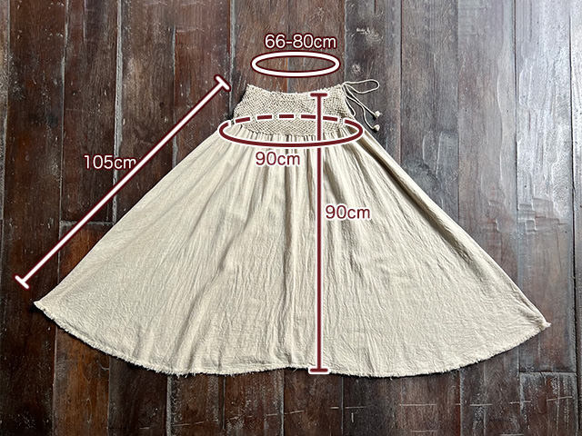 asana HEMP100%かぎ編みチューブトップワンピース・草木染め