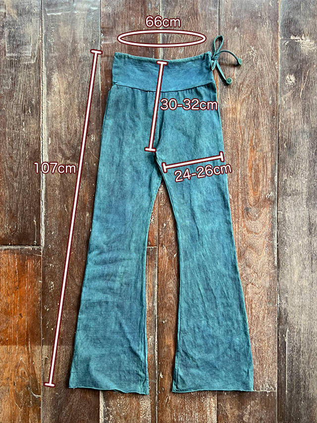 asana ヘンプコットン 厚手 ロングパンツ・草木染め