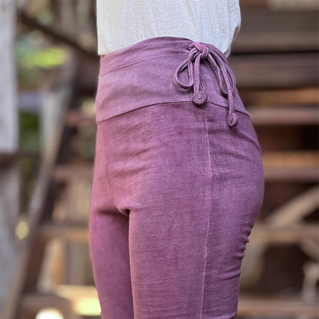 asana ヘンプコットン 厚手 ロングパンツ・草木染め