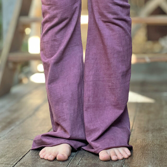 asana ヘンプコットン 厚手 ロングパンツ・草木染め