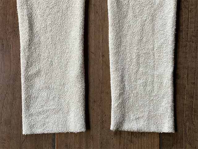 asana ヘンプコットン スウェット レギンス・きなり