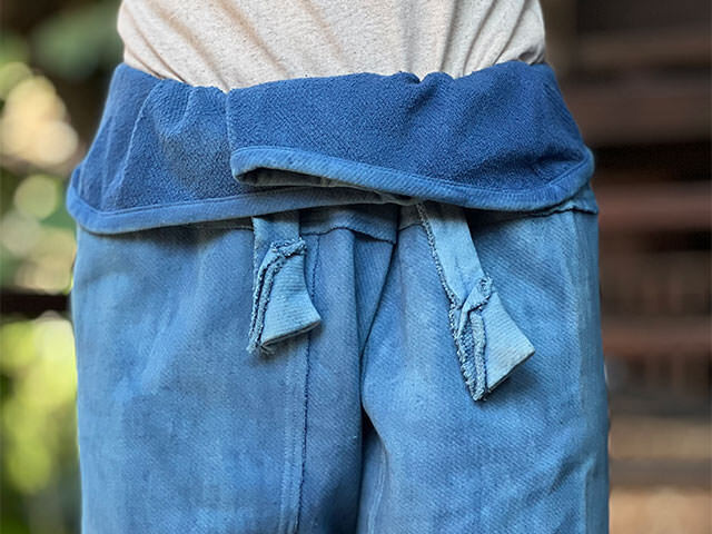 asana ヘンプコットン ふかふか パイル タイパンツ・草木染め