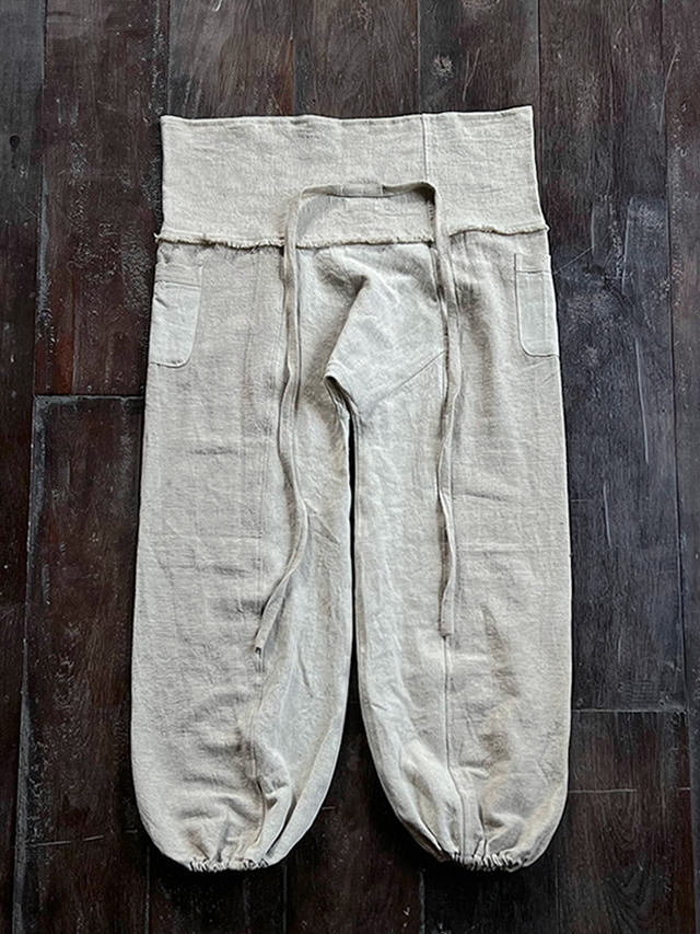 asana HEMP100% 厚手 タイパンツ・きなり【パヤカ オンラインショップ】