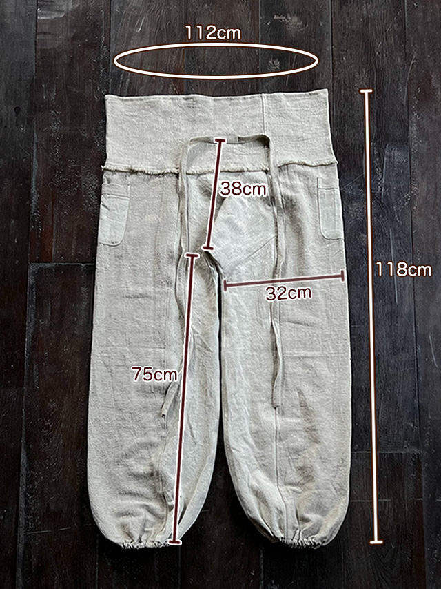 パンツ PAYAKA asana asana HEMP100% 厚手 タイパンツ・きなり【パヤカ オンライン