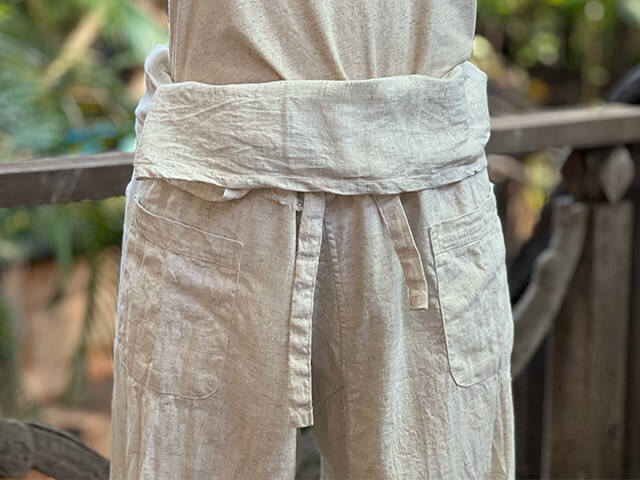 asana HEMP100% 厚手 タイパンツ・きなり