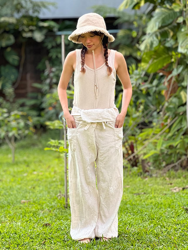 asana HEMP100% タイパンツ・きなり【パヤカ オンラインショップ】