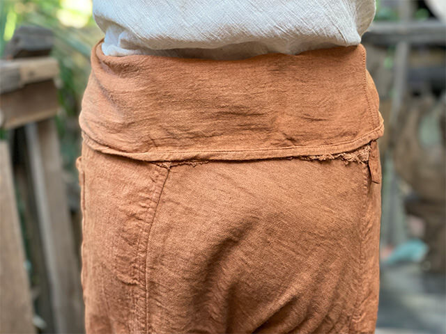 asana HEMP100% 厚手 タイパンツ・草木染め