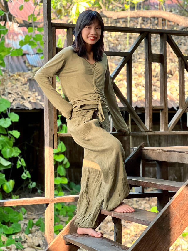 asana HEMP100% 厚手 タイパンツ・草木染め【パヤカ オンラインショップ】 