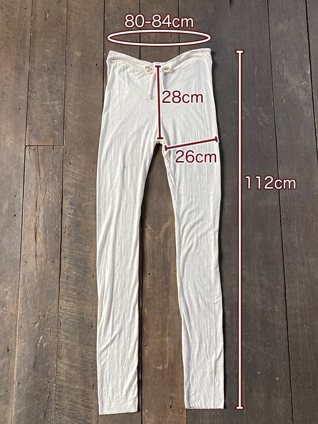 asana ヘンプコットン テロテロ レギンス・きなり