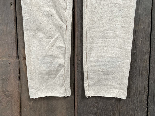 asana ヘンプ リネン コットン ストレッチ トレンカ・きなり