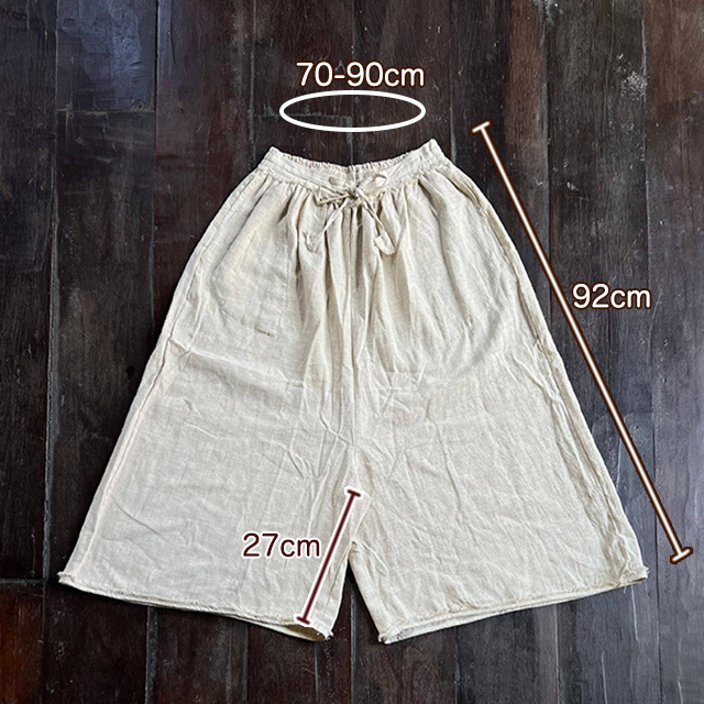 asana HEMP100% NEW パンツスカート・きなり