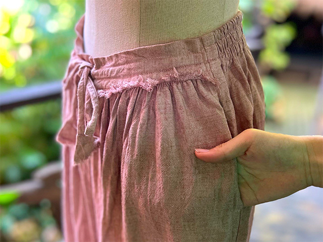 asana HEMP100% NEW パンツスカート・草木染め