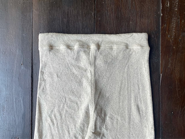 asana ヘンプコットン リブ のびのび レギンス・きなり