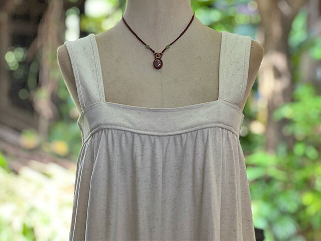 asana ヘンプコットン 厚手 サロペット・きなり