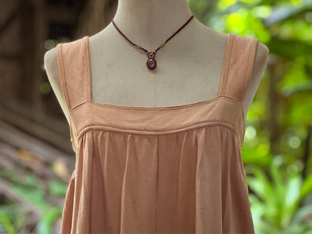 asana ヘンプコットン 厚手 サロペット・草木染め