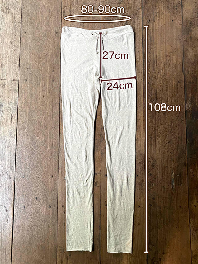 asana ヘンプコットン 薄手 レギンス・きな